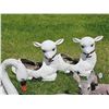 Image 5 : Vintage Garden Animal Ornament Lot Including Swans, Flamingos, Lambs, Deer, and Owl