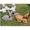 Image 7 : Vintage Garden Animal Ornament Lot Including Swans, Flamingos, Lambs, Deer, and Owl