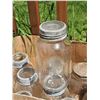 Image 3 : Vintage Glass Canning Jars with Metal Lids