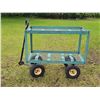 Image 3 : Two-Tier Heavy-Duty Metal Mesh Utility Garden Cart