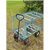 Image 5 : Two-Tier Heavy-Duty Metal Mesh Utility Garden Cart