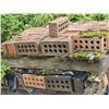 Image 3 : Pallet of Red Clay Hollow Bricks With Moss and Weathering
