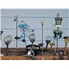 Image 10 : Outdoor Garden Decor Lot With Metal Chairs, Solar Lights, Ornaments