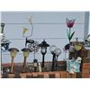 Image 11 : Outdoor Garden Decor Lot With Metal Chairs, Solar Lights, Ornaments
