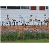 Image 7 : Outdoor Garden Decor Lot With Metal Chairs, Solar Lights, Ornaments