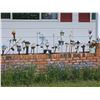 Image 8 : Outdoor Garden Decor Lot With Metal Chairs, Solar Lights, Ornaments
