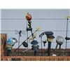 Image 9 : Outdoor Garden Decor Lot With Metal Chairs, Solar Lights, Ornaments