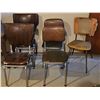 Image 11 : Living Room Group: Couch, Ottoman, 4 Vinyl Chairs, Wooden Headboard