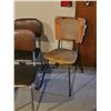 Image 13 : Living Room Group: Couch, Ottoman, 4 Vinyl Chairs, Wooden Headboard