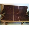 Image 21 : Living Room Group: Couch, Ottoman, 4 Vinyl Chairs, Wooden Headboard