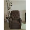 Image 1 : Brown Fabric Power Lift Recliner Armchair