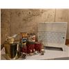 Image 1 : Kitchen Containers, Bottles, and Cabinet Lot