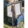 Image 5 : Vintage Blue Metal Steamer Trunk with Vintage  Mason Jars More!