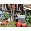 Image 6 : Yard Tools, Fuel Cans, Lawn Roller Lot