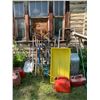 Image 9 : Yard Tools, Fuel Cans, Lawn Roller Lot
