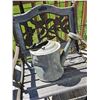 Image 5 : Metal Garden Trellis, Decorative Bench, and Galvanized Watering Can Set