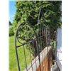 Image 7 : Metal Garden Trellis, Decorative Bench, and Galvanized Watering Can Set