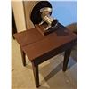 Image 1 : Manual Meat Grinder with Wooden Table Stand