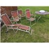 Image 1 : 7-Piece Patio Furniture Set with Slatted Wood and Metal Frames