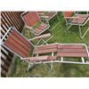 Image 6 : 7-Piece Patio Furniture Set with Slatted Wood and Metal Frames