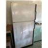 Image 1 : White Top-Freezer Refrigerator with Black Handles