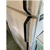 Image 2 : White Top-Freezer Refrigerator with Black Handles