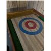 Image 5 : Vintage 1970s Shuffleboard Table Game With Blue and Red Pucks with Dart Board and Darts