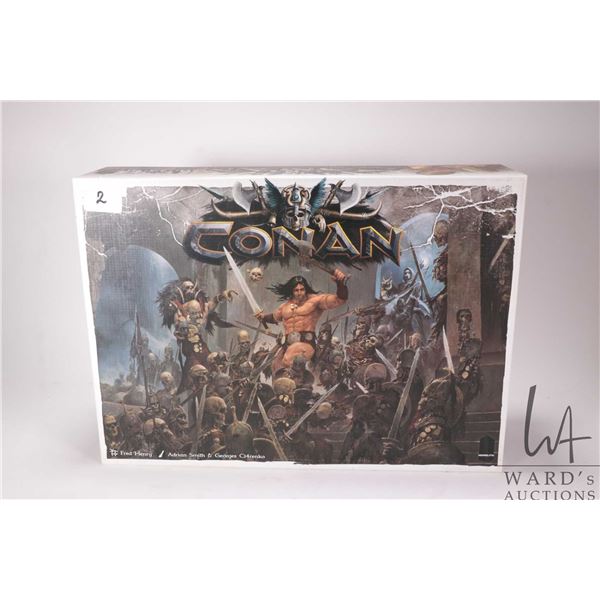 Conan board game with paintable figures etc. Note: some painted, mostly unpainted. Completeness not