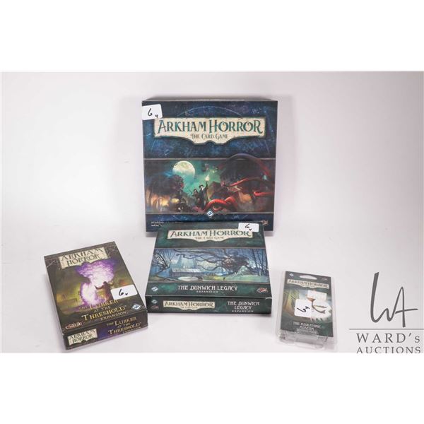 Arkham Horror The Card Game with The Dunwich Legacy and The Lurker at the Threshold expansion kits p