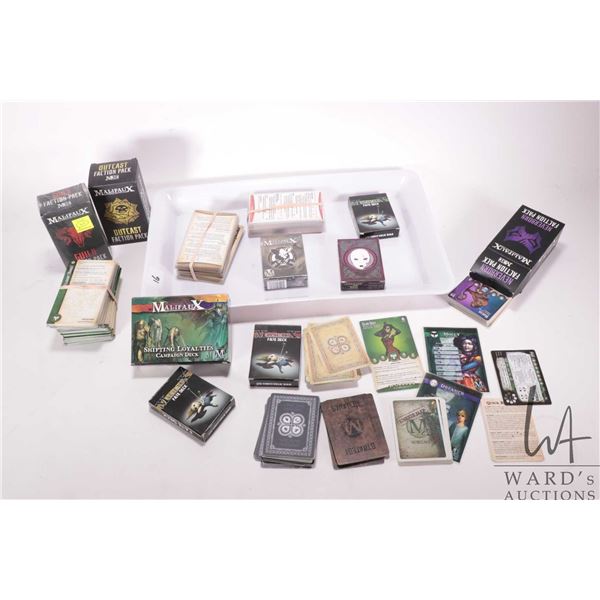 Selection of Malifaux gaming cards