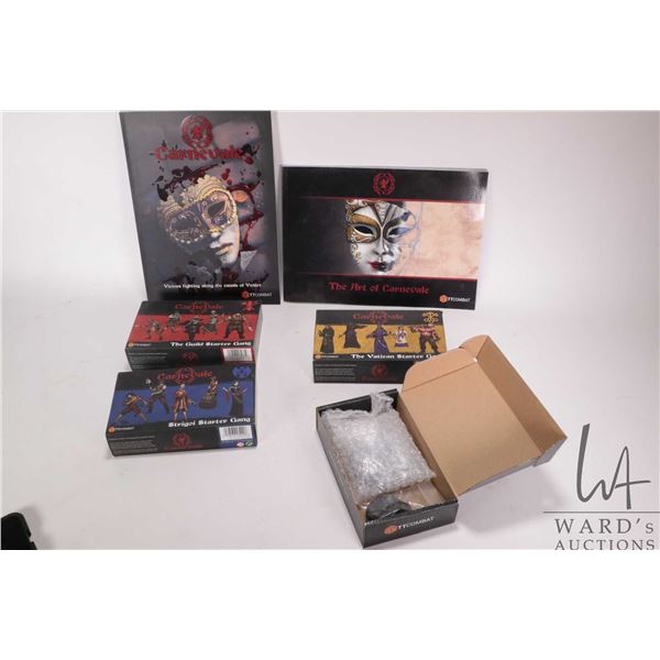 TT Combat Carnevale boxed starter gangs including The Vatican, Strigoi, The Guild and unnamed, all i