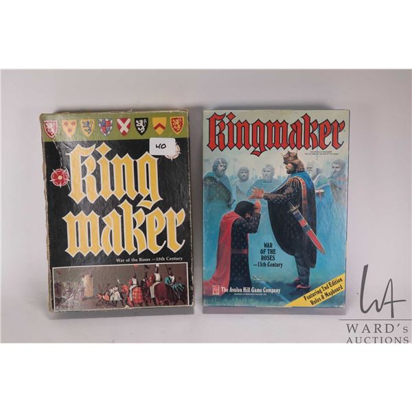 Two Bookcase Game King Maker board games based on 15th Century British Civil Wars