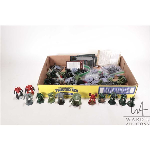 Selection of Battletech figures and gaming cards etc.