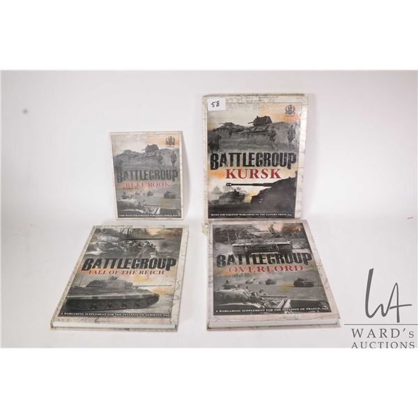 Three hardcover Battlegroup books including "Kursk", Overlord" and "Fall of the Reich" plus a small 