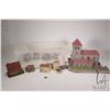 Image 1 : Synthetic stone Medieval building set including 11 1/2" X 9" base and outbuildings,