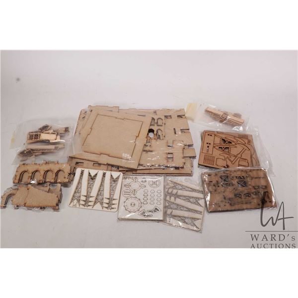 Selection of laser cut wooden building kits