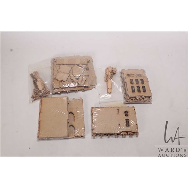 Selection of laser cut wooden building kits
