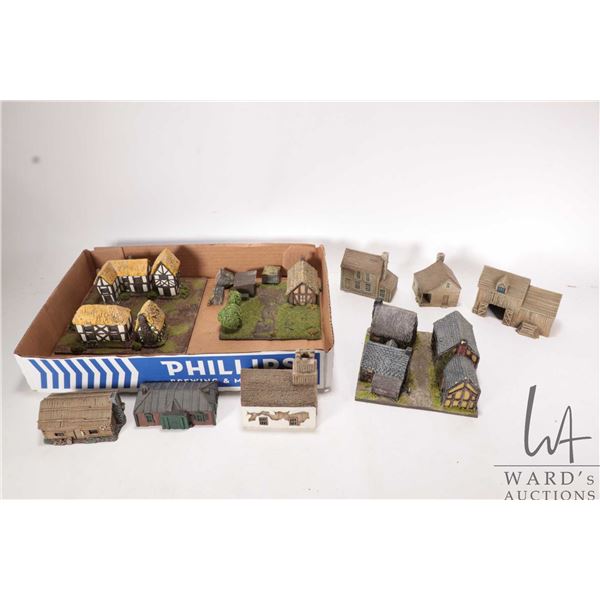 Selection of resin/ plastic European medieval buildings for gaming