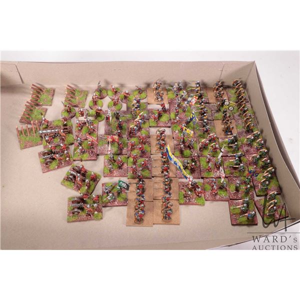 Large selection of what appears to be 15mm War of the Roses miniatures including longbowmen, men wit