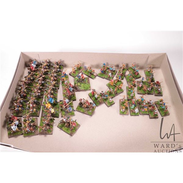 Large selection of what appears to be 15mm miniature figures including Roman Calvary and perhaps Gae