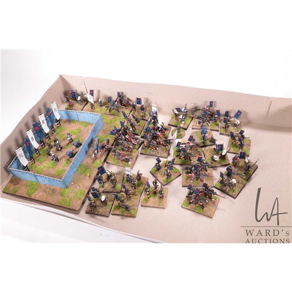 Large selection of what appears to be 15mm miniature firgues including Uesugi Kenshin field camp and