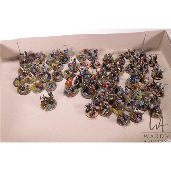 Large selection of what appears to be 15mm miniature figures including Dark Ages, Vikings or Angelo 