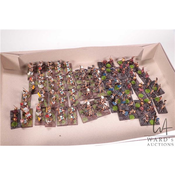 Large selection of what appears to be 15mm Hellenistic warriors and mounted riders. Approximately 12