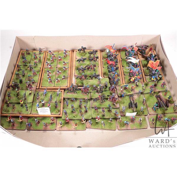 Large selection of what appears to be 15mm Middle Ages figues including Swiss Arquebusiers, Mtd. XBo