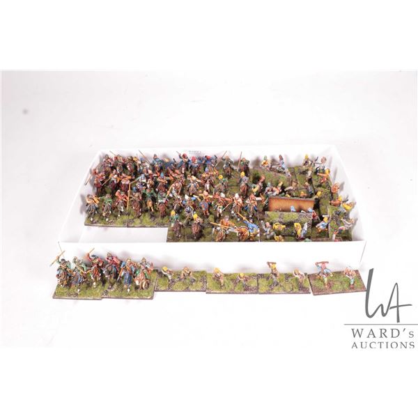 Large selection of what appears to be 15mm possible Sasanid warriors including mounted riders, men w