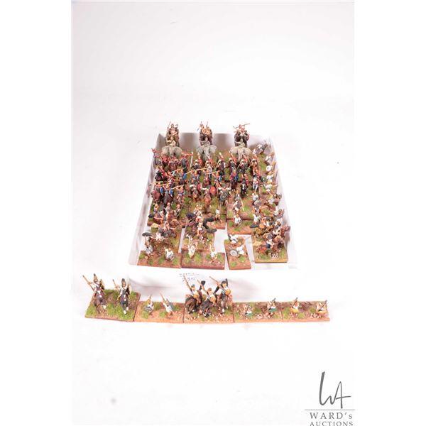 Large selection of what appears to be 15mm Roman Empire miniatures including mounted men and warrior