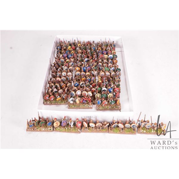 Large selection of what appears to be 15mm Macedonian pikeman with shields/ Approximately 170 indivi