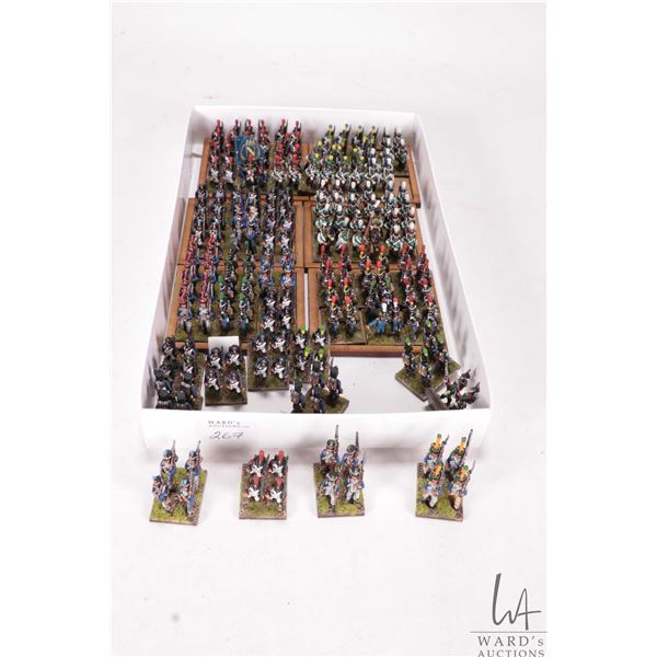 Large selection of what appears to be 15mm Napoleonic army including infantry and cavalry men etc. A