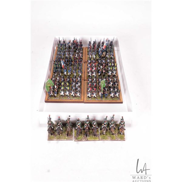 Large selection of what appears to be 15mm Napoleonic army including infantry and cavalry men etc. A
