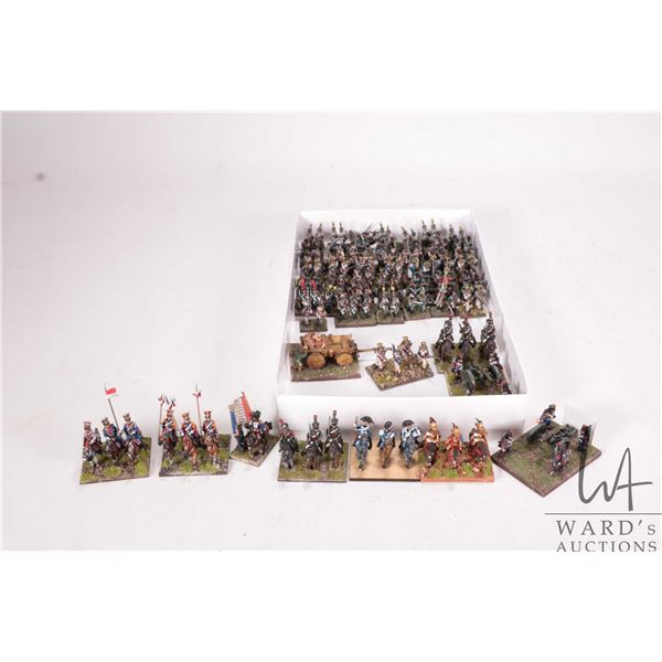 Large selection of what appears to be 15mm Napoleonic army including infantry and cavalry men etc. A